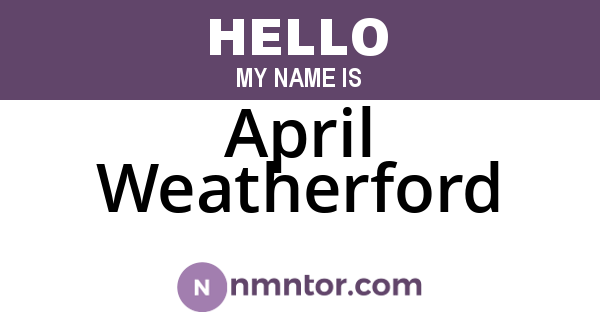 April Weatherford