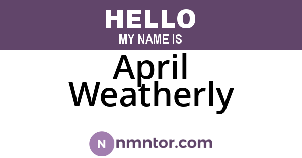 April Weatherly