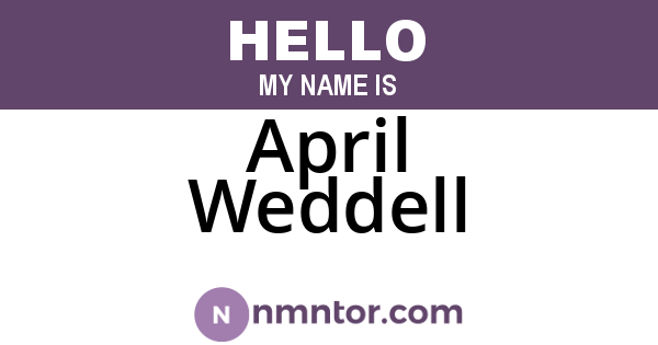 April Weddell