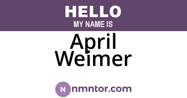 April Weimer