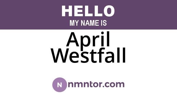April Westfall
