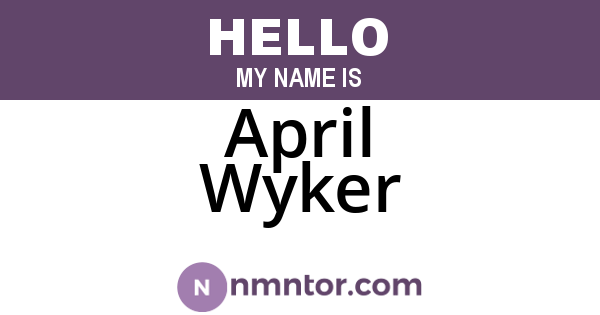April Wyker