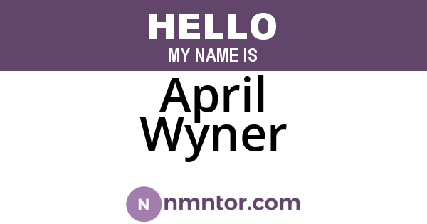 April Wyner