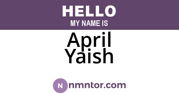 April Yaish