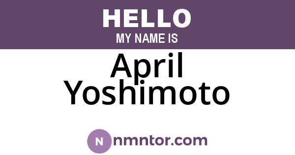 April Yoshimoto