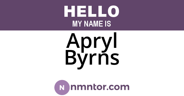 Apryl Byrns