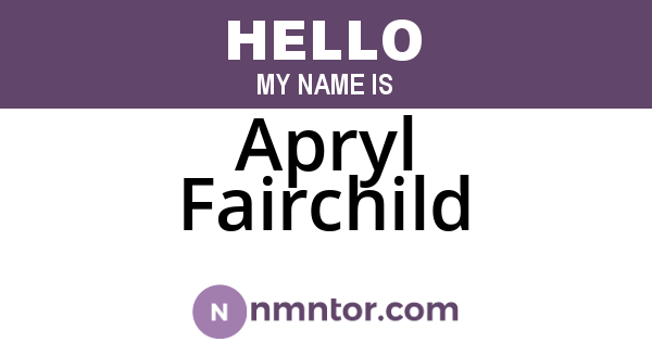 Apryl Fairchild