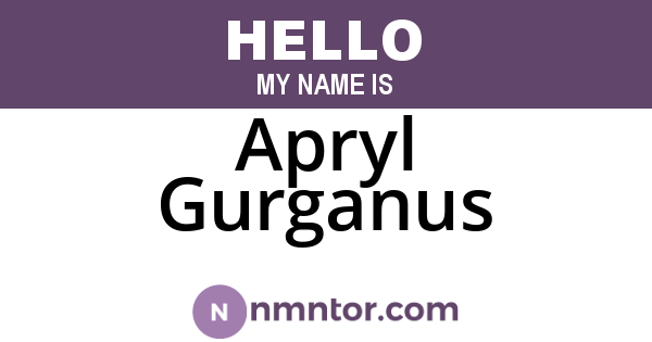 Apryl Gurganus