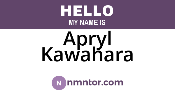 Apryl Kawahara