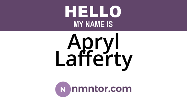 Apryl Lafferty