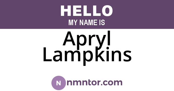 Apryl Lampkins