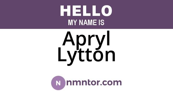 Apryl Lytton