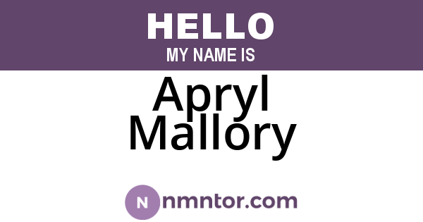 Apryl Mallory