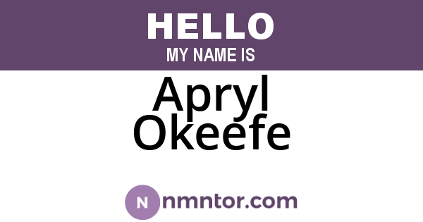 Apryl Okeefe
