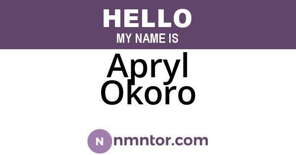 Apryl Okoro