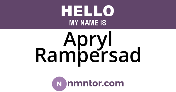Apryl Rampersad