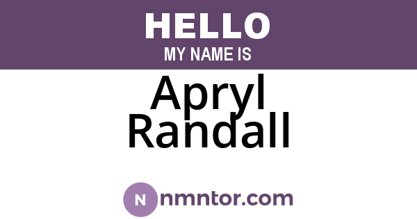 Apryl Randall