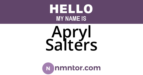 Apryl Salters
