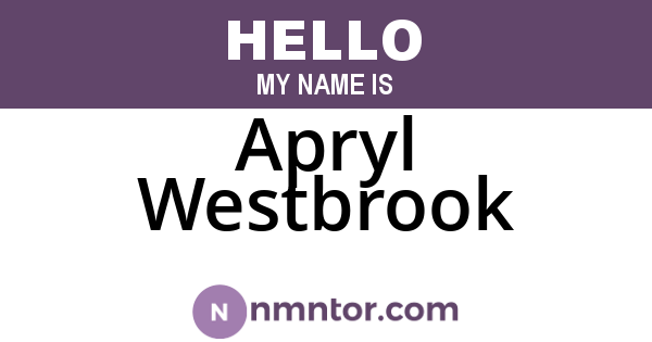 Apryl Westbrook