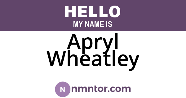Apryl Wheatley