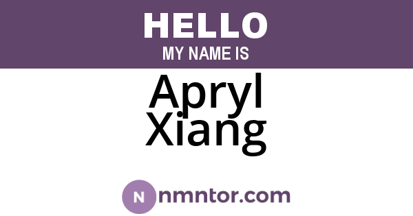 Apryl Xiang