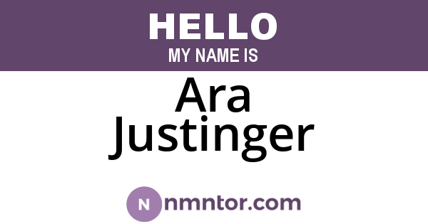 Ara Justinger