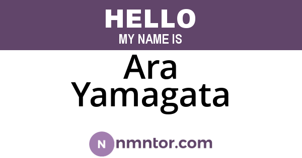 Ara Yamagata