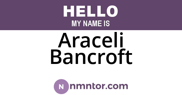 Araceli Bancroft