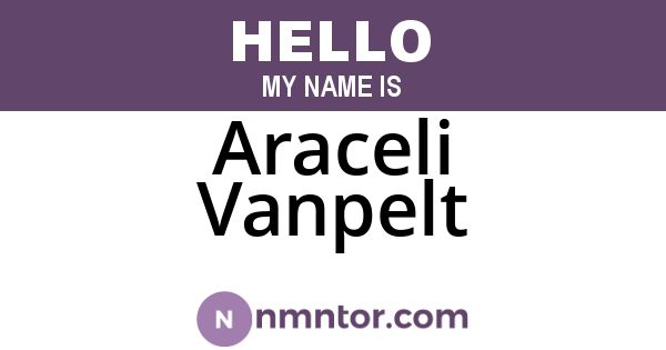Araceli Vanpelt