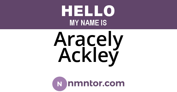 Aracely Ackley