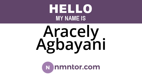Aracely Agbayani