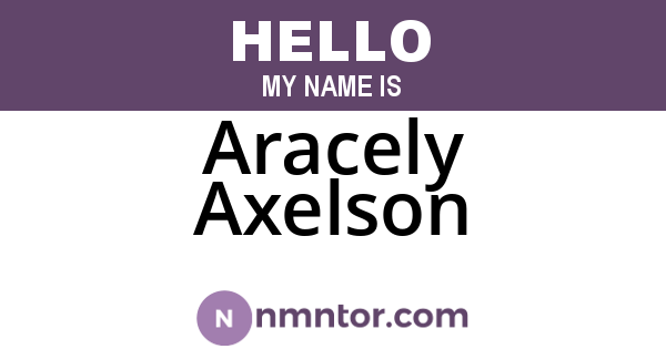 Aracely Axelson