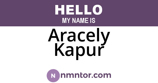 Aracely Kapur