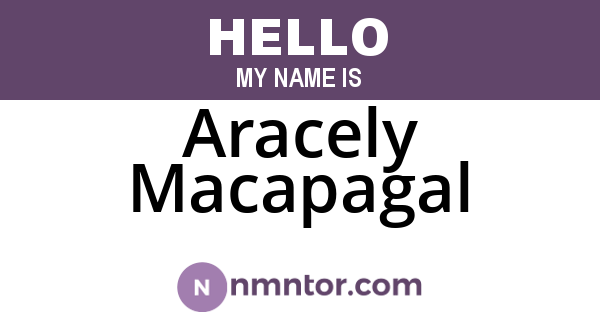 Aracely Macapagal