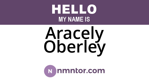 Aracely Oberley
