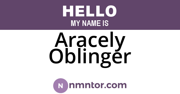Aracely Oblinger