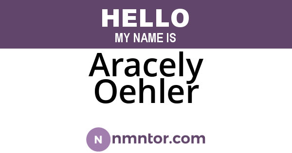 Aracely Oehler
