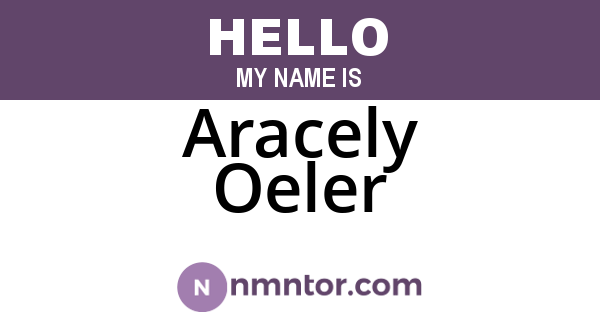 Aracely Oeler
