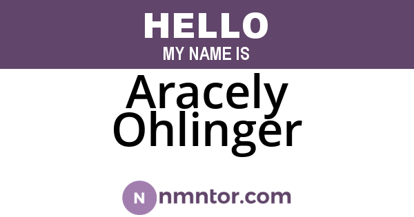 Aracely Ohlinger