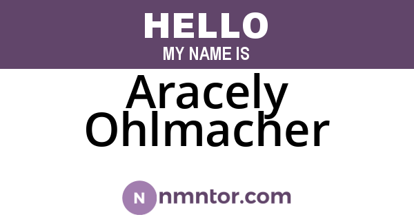 Aracely Ohlmacher
