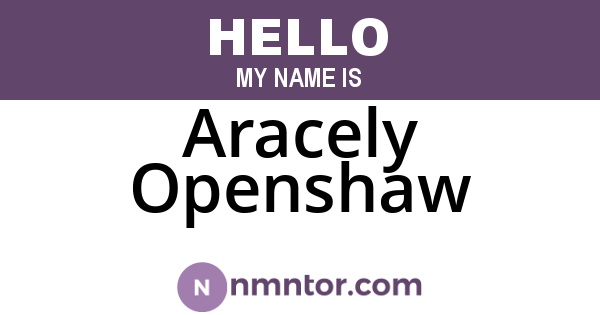 Aracely Openshaw