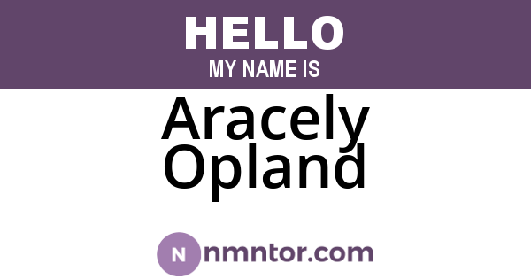 Aracely Opland