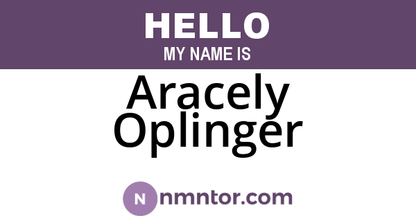 Aracely Oplinger
