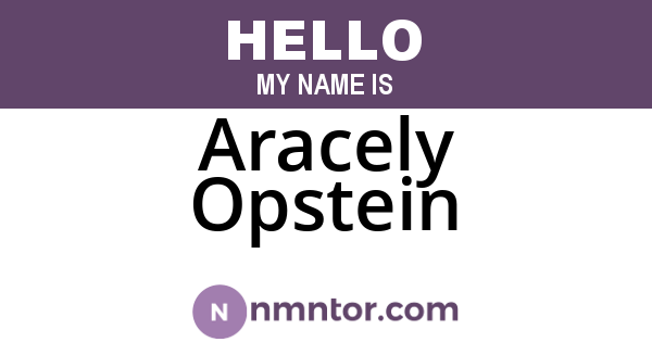 Aracely Opstein