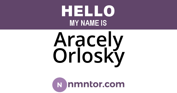 Aracely Orlosky