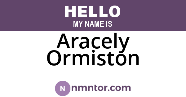 Aracely Ormiston