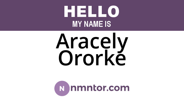 Aracely Ororke