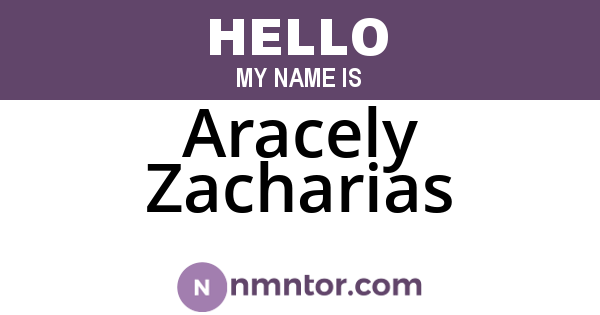 Aracely Zacharias