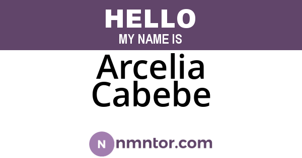 Arcelia Cabebe