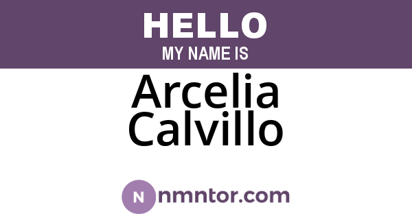 Arcelia Calvillo